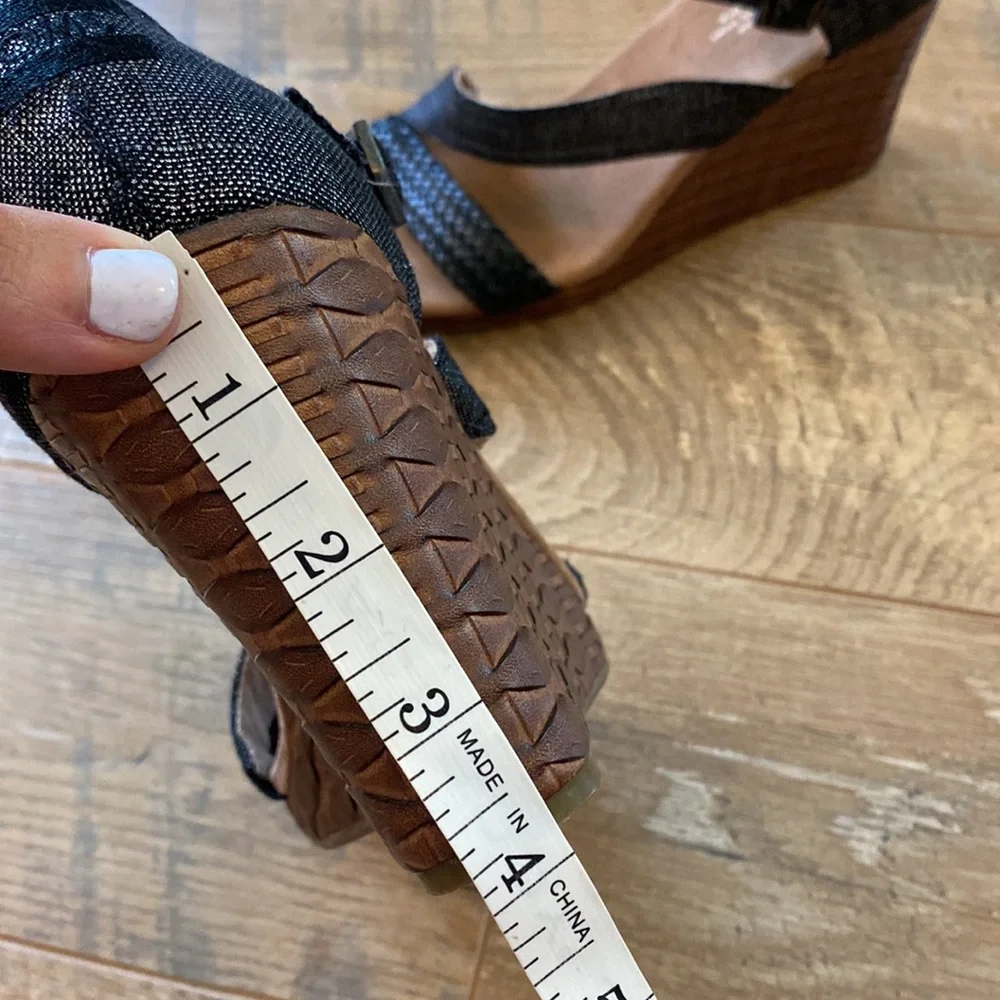 Toms Heels Sienna Ankle Strappy Cork Wedge Sandals 301215, Women’s size 10 - Picture 8 of 10